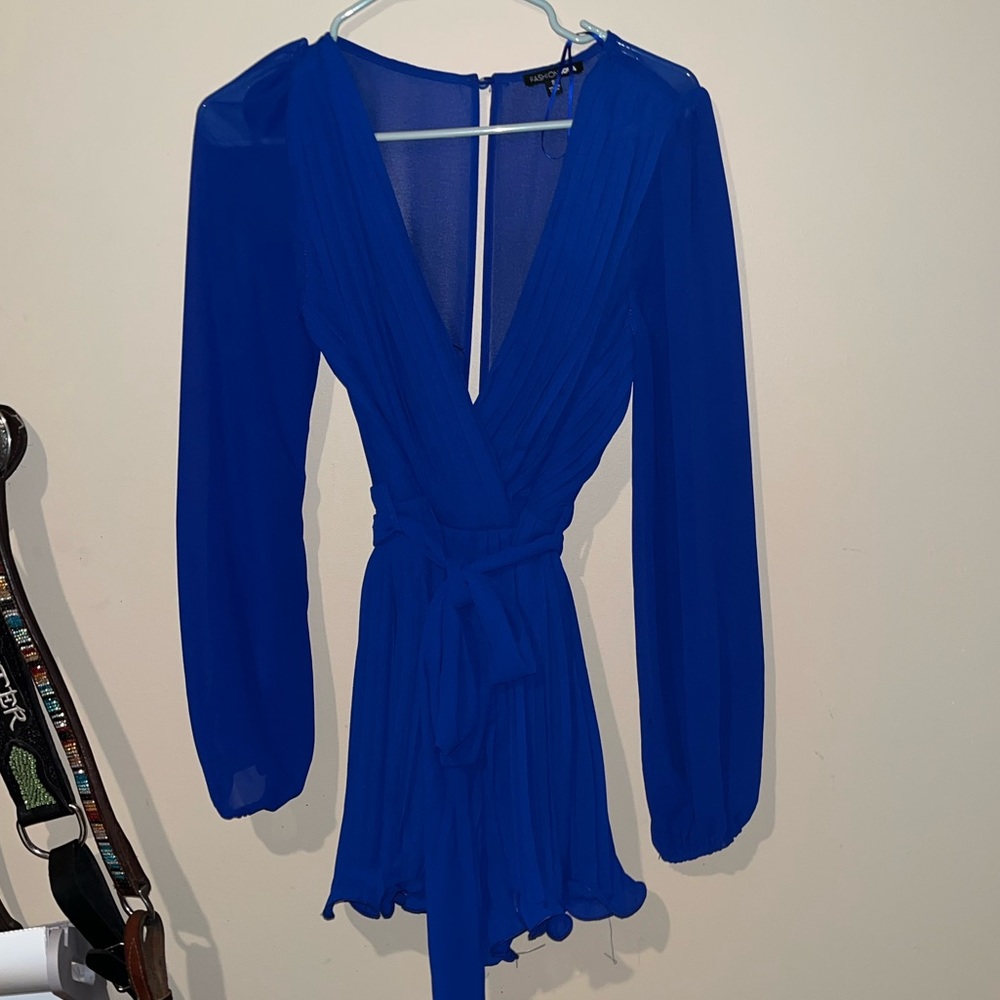 Fashion Nova royal blue romper